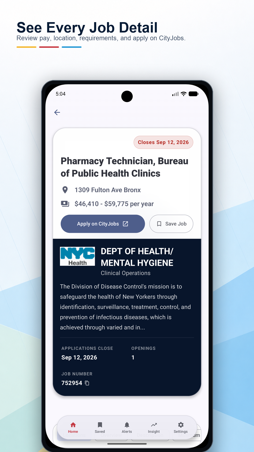 NYC Government Job Tracker screenshot 2