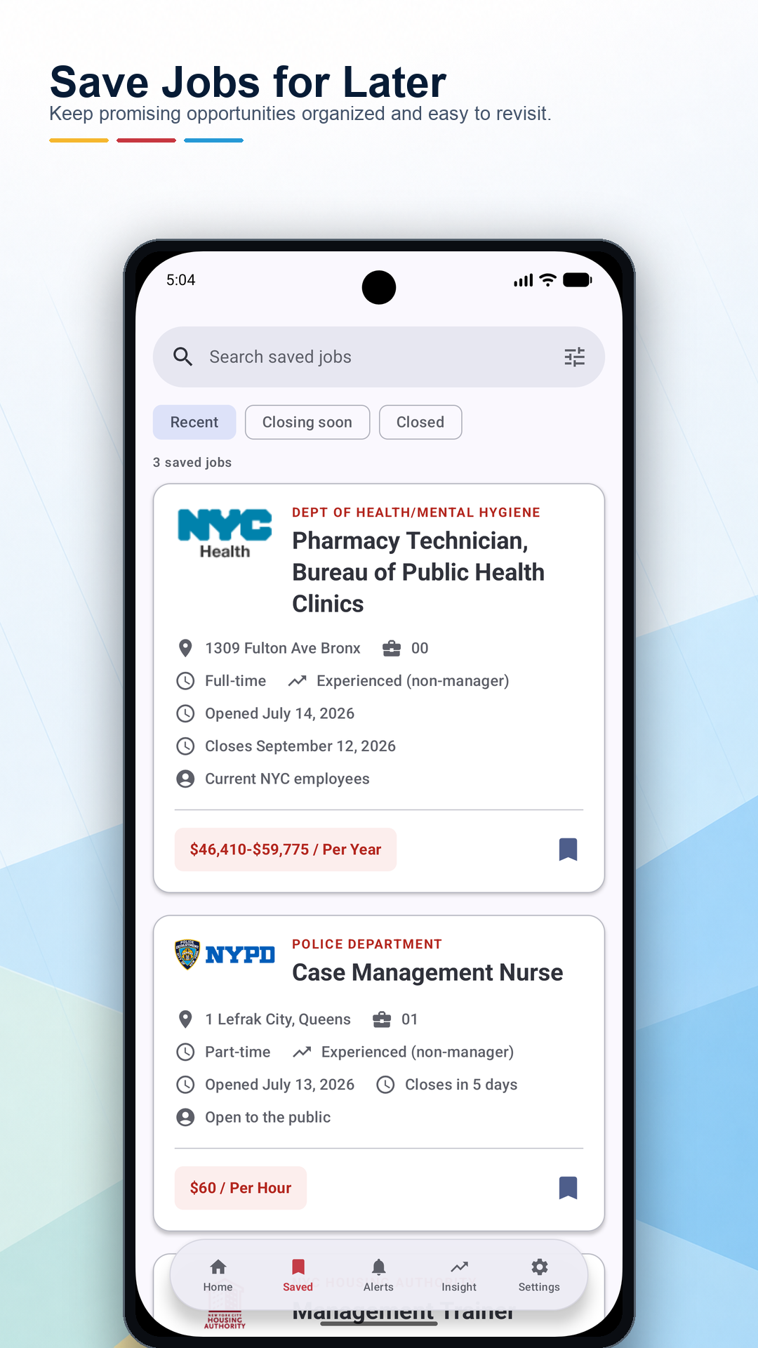 NYC Government Job Tracker screenshot 3